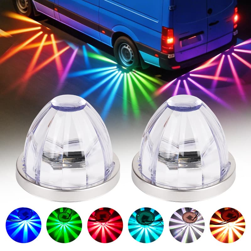 Cross-Border New Product Truck Watermelon Lights, Truck Side Lights, Width Indicator Lights, Chassis Lights, Led Colorful Rgb Signal Lights