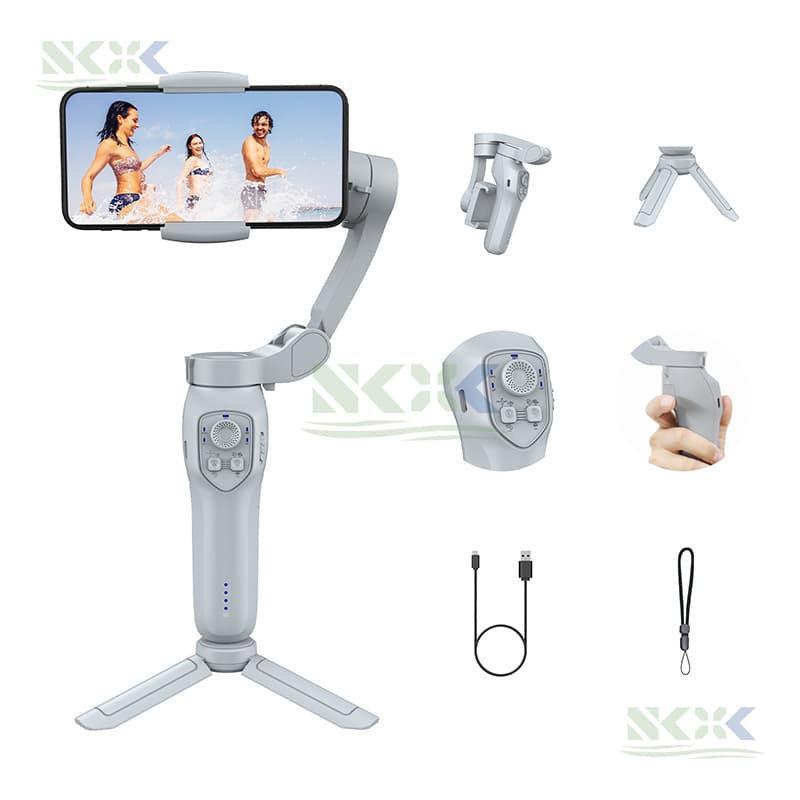 Gimbal Stabilizer 3-Axis Smartphone Stabilizer with Auto Tracking, Intelligent Anti-Shake Handheld Gimbal