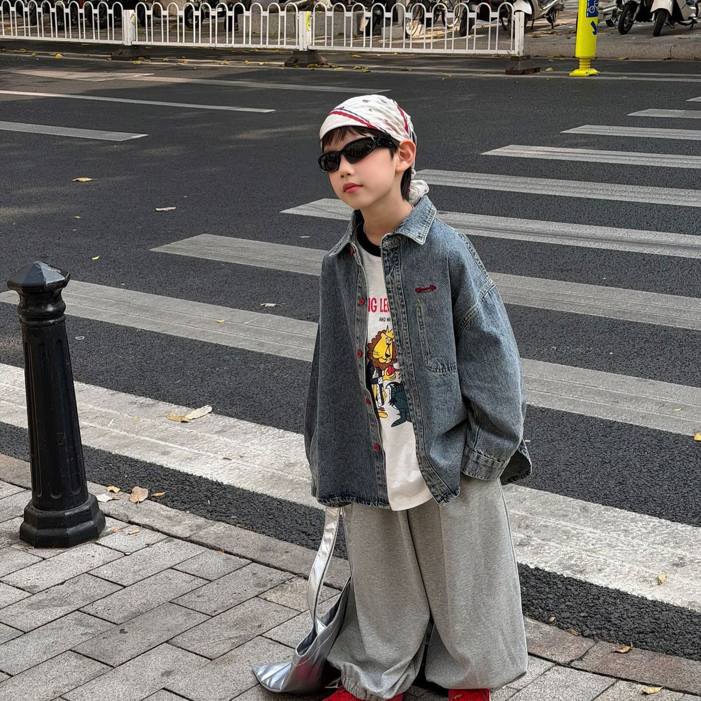 Tairu 2026 Spring New Children's Stylish Casual Denim Shirt for Boys, Korean Loose Denim Jacket Trend