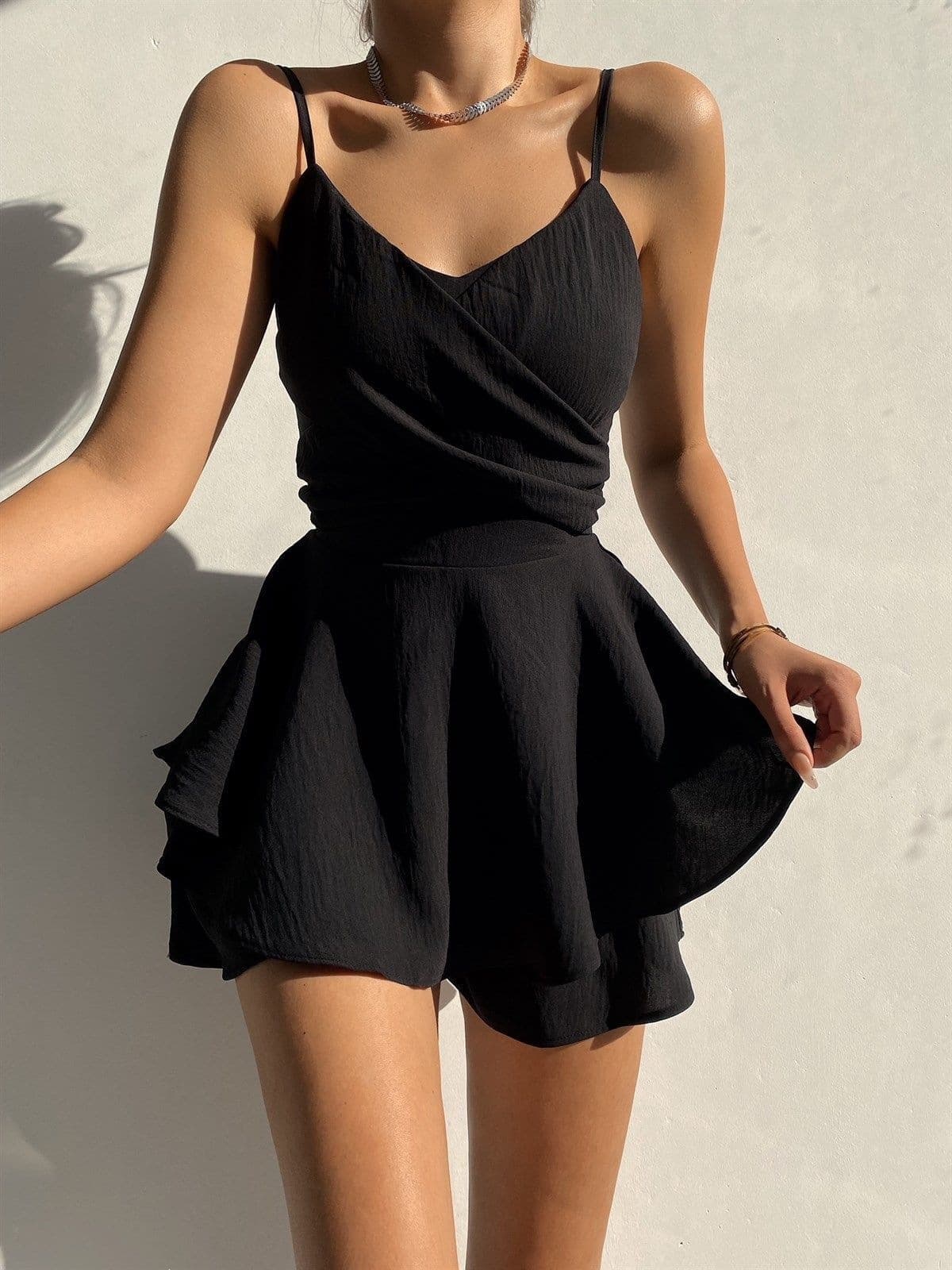 2022 Amazon EU/US Cross-Border Summer New Women's Fashion Solid Color Camisole Zip Jumpsuit In Stock