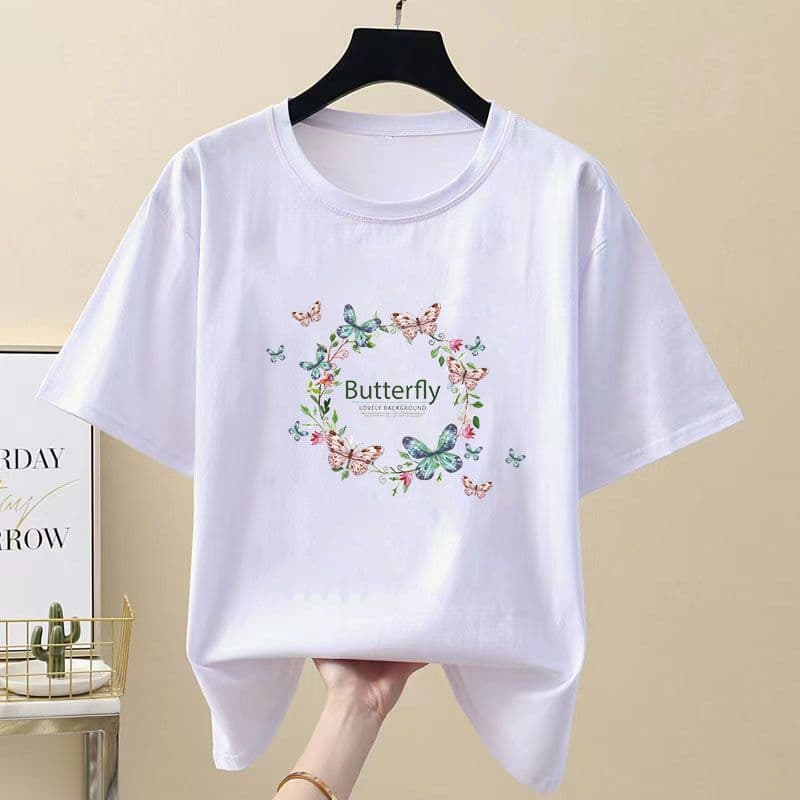 Cartoon flower offset heat transfer manufacturer clothes logo printing pattern hot stamping stickers high elastic washable offset printing hot stamping