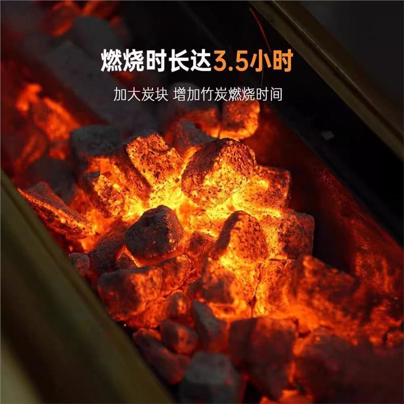 Primitive Charcoal BBQ Briquettes - Smokeless, Fast-Lighting, Fruitwood Charcoal for Home Grills, Compatible with Bamboo Charcoal and Machine-Made Charcoal Blocks