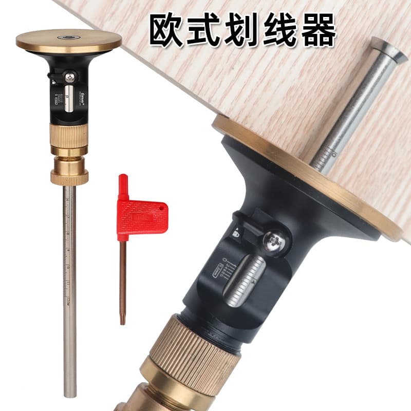 Woodworking European scriber fine-tuning line drawing tool carbide blade parallel scribing gauge