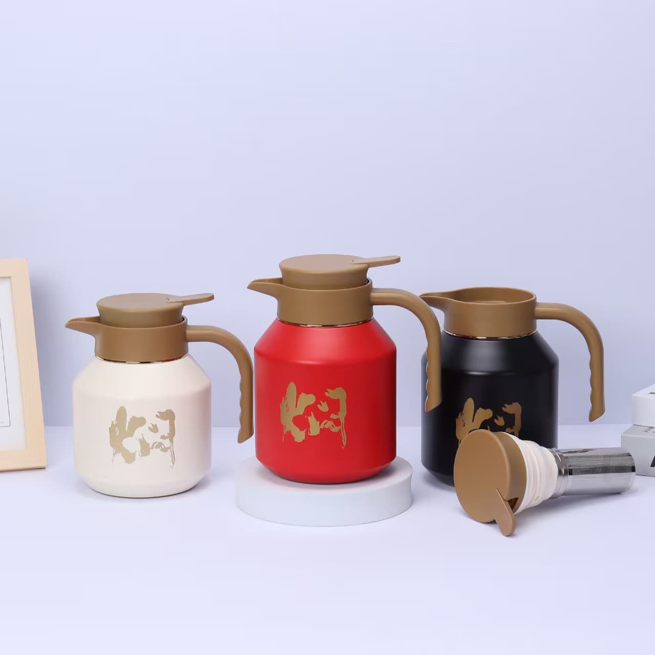 1.8L large capacity ceramic-lined thermos flask, suitable for brewing tea and hot water. Wholesale and dropshipping available. (316 stainless steel)