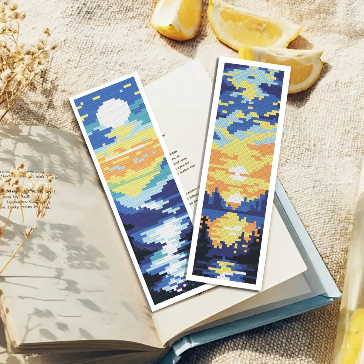 Mona Lisa Royal Cross Stitch Bookmark-Time Scenery New Simple Living Room Study Handmade Thread Embroidery