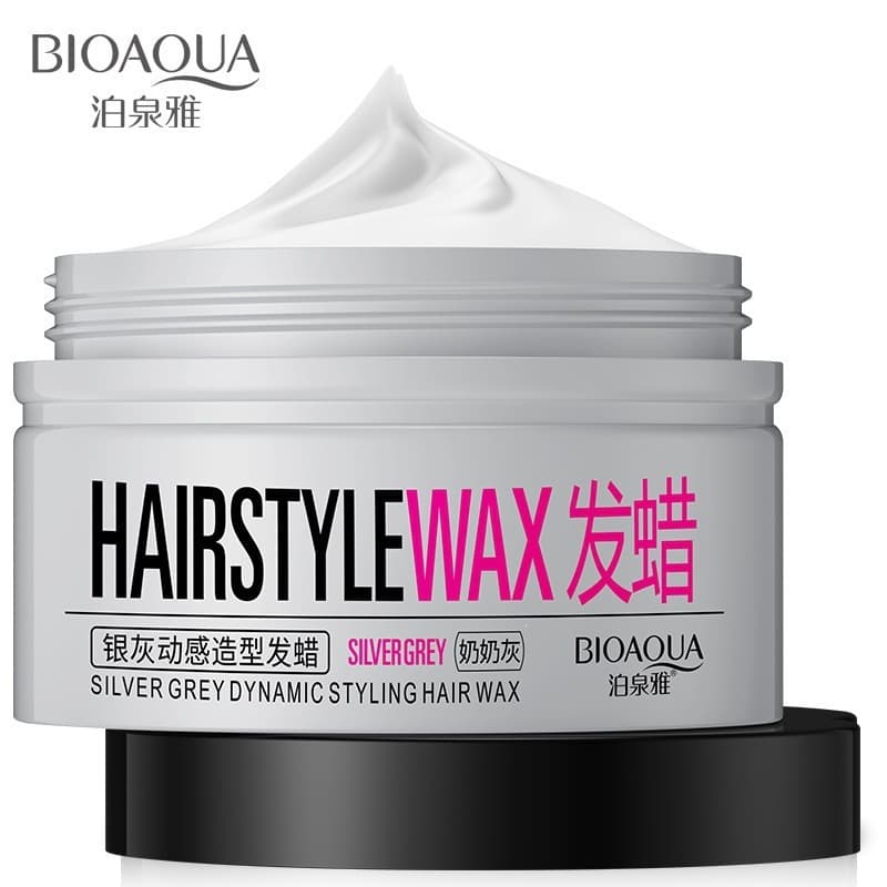Poquanya Grandma Gray Hair Wax Silver Gray Dynamic Styling Hair Wax Hair Mud Gel Water Hair Styling Products