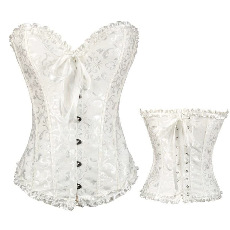 Corset Dress Bodysuit Fishbone Bustier Strapless Shapewear Waist Trainer Court Corset Party