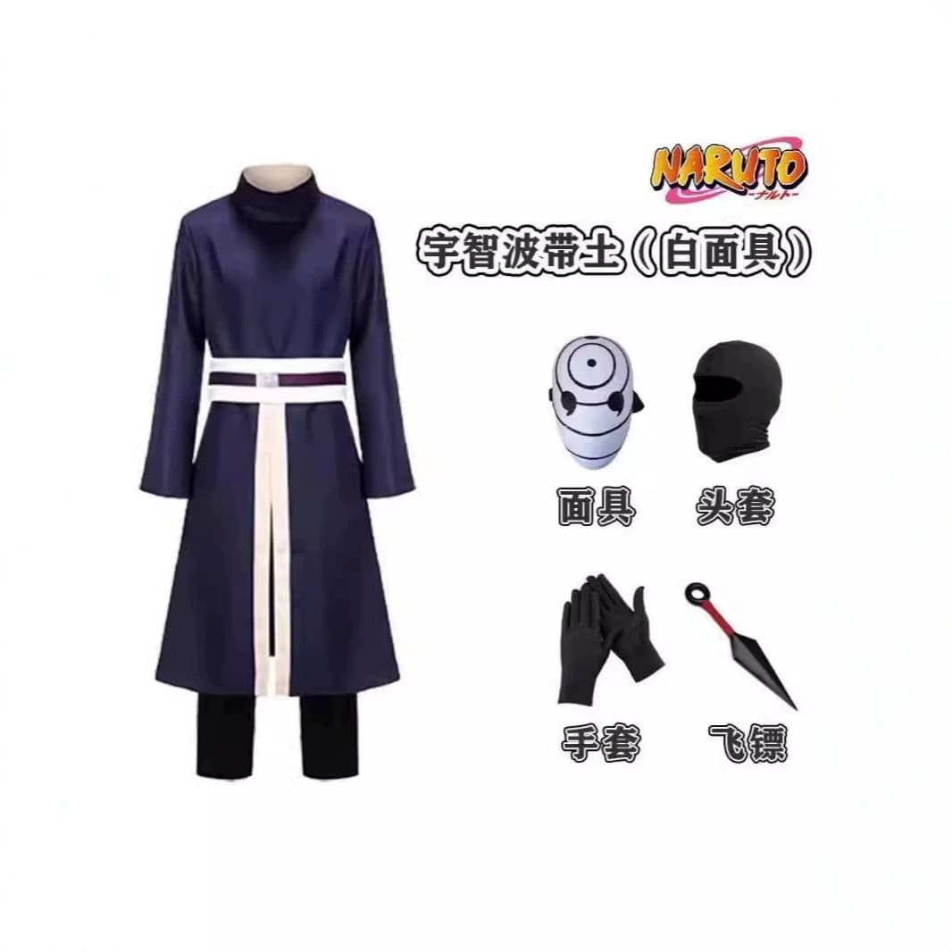 Naruto Role-Playing Shippuden Uchiha Obito Akatsuki Organization Cos Mask Round Fan Anime Cosplay
