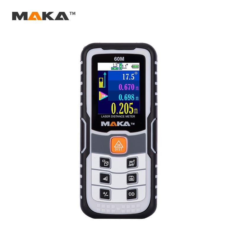 Maka Factory Direct Handheld Laser Distance Meter Long Range Multiple Measurement Modes Level Area Measuring Instrument
