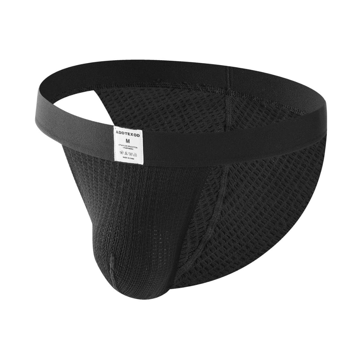 2025 New Style High-Cut Briefs Men's Underwear Knitted Mesh Breathable Solid Color Temu Shein Amazon Cross-Border