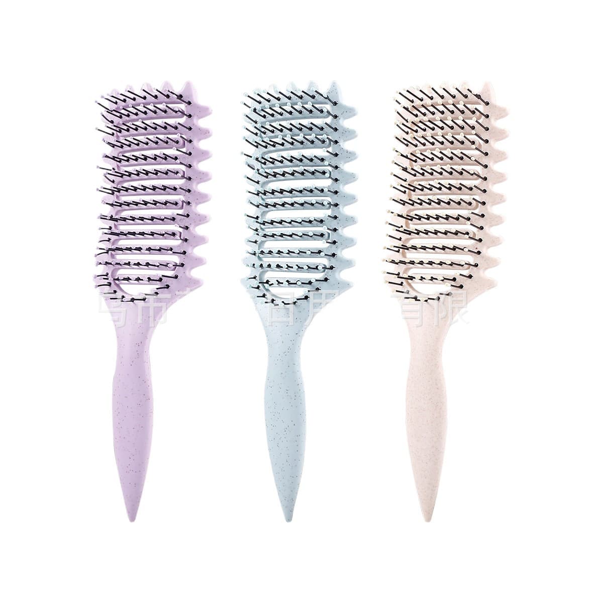 Cross-border Hollow Rib Comb Bounce Smooth Hair Styling Massage Comb Dry and Wet Use Amazon Anti-Static Bestseller Comb