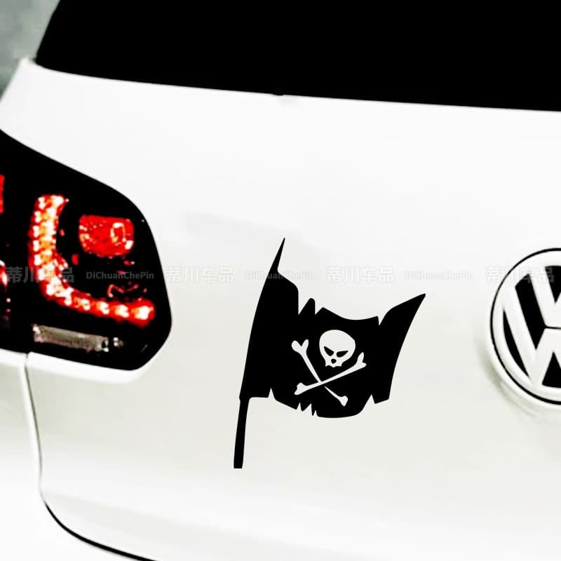 Cross-border foreign trade pirate flag skull sticker body bumper window glass decoration sticker laptop sticker