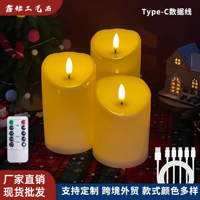 usb rechargeable electronic candle light wedding concert restaurant remote control confession flickering simulation candle light