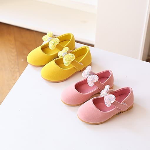 Girls' Single Shoes New Princess Shoes Little Girl Shoes Bow Spring Autumn Children's Dance Shoes