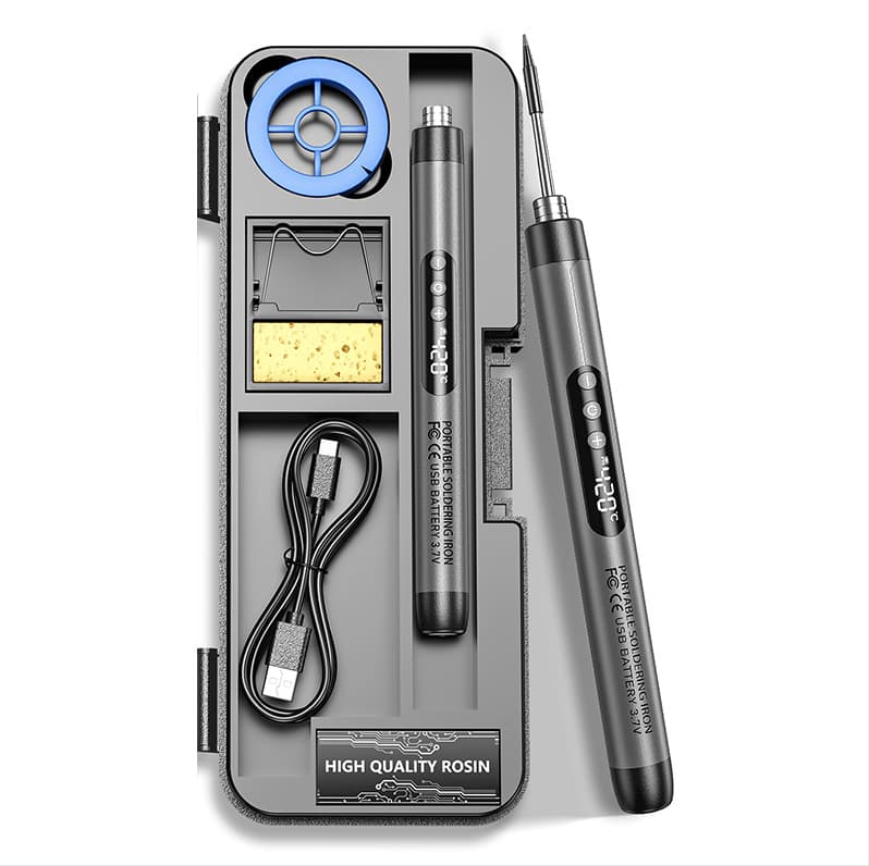 Upgraded USB Portable Charging 5V 8W Soldering Iron Welding 800/1000mAh Lithium Battery Digital Display Soldering Iron Kit