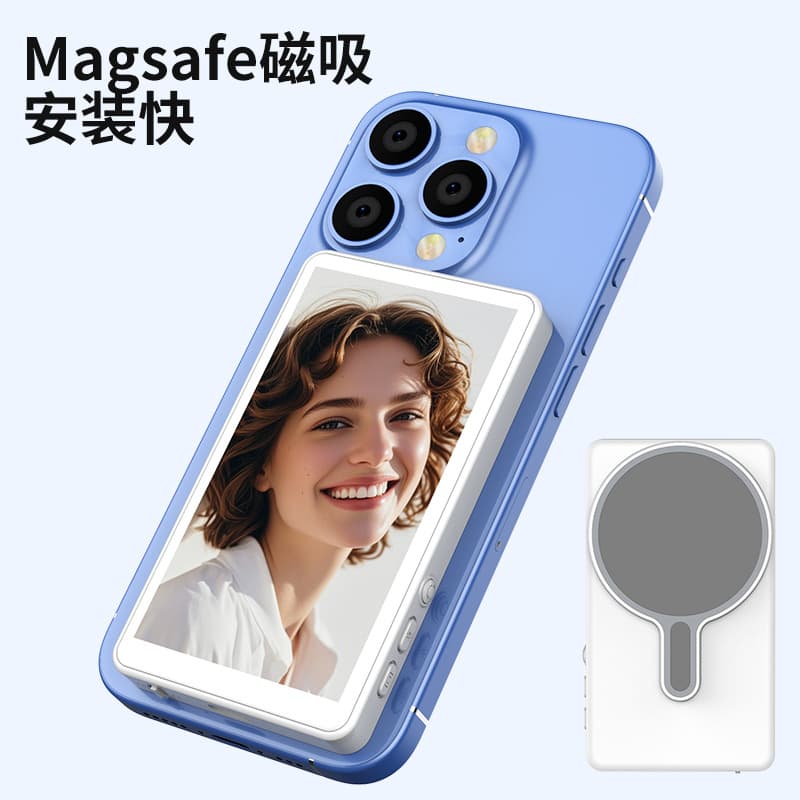 Phone Selfie Wireless Screen Mirroring Monitor Display for Rear Camera Magnetic Screen Mirroring Device