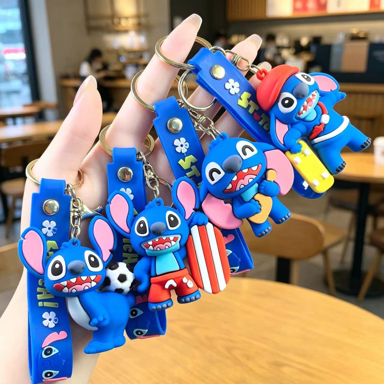Cross-border Stitch Keychain Pendant Stitch Doll Keychain Couple Student Bag Charm Small Gift Wholesale