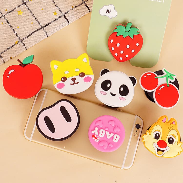 Cartoon airbag holder, creative mobile phone airbag holder, mobile phone lazy holder, ring holder, telescopic holder