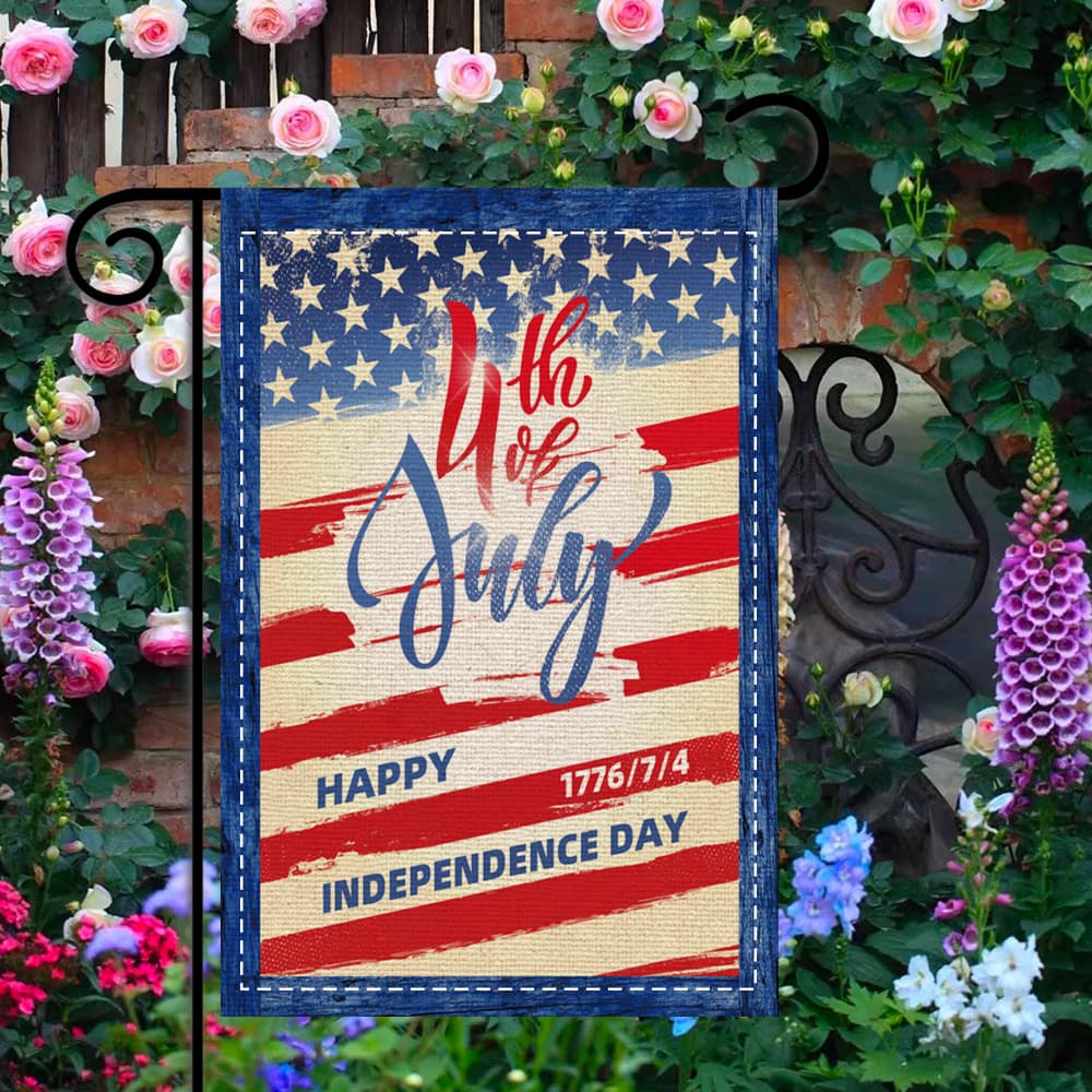 Cross-border American Independence Day Garden Flag Yard Decoration Flag Outdoor Holiday Celebration Flag Linen Flag Wholesale