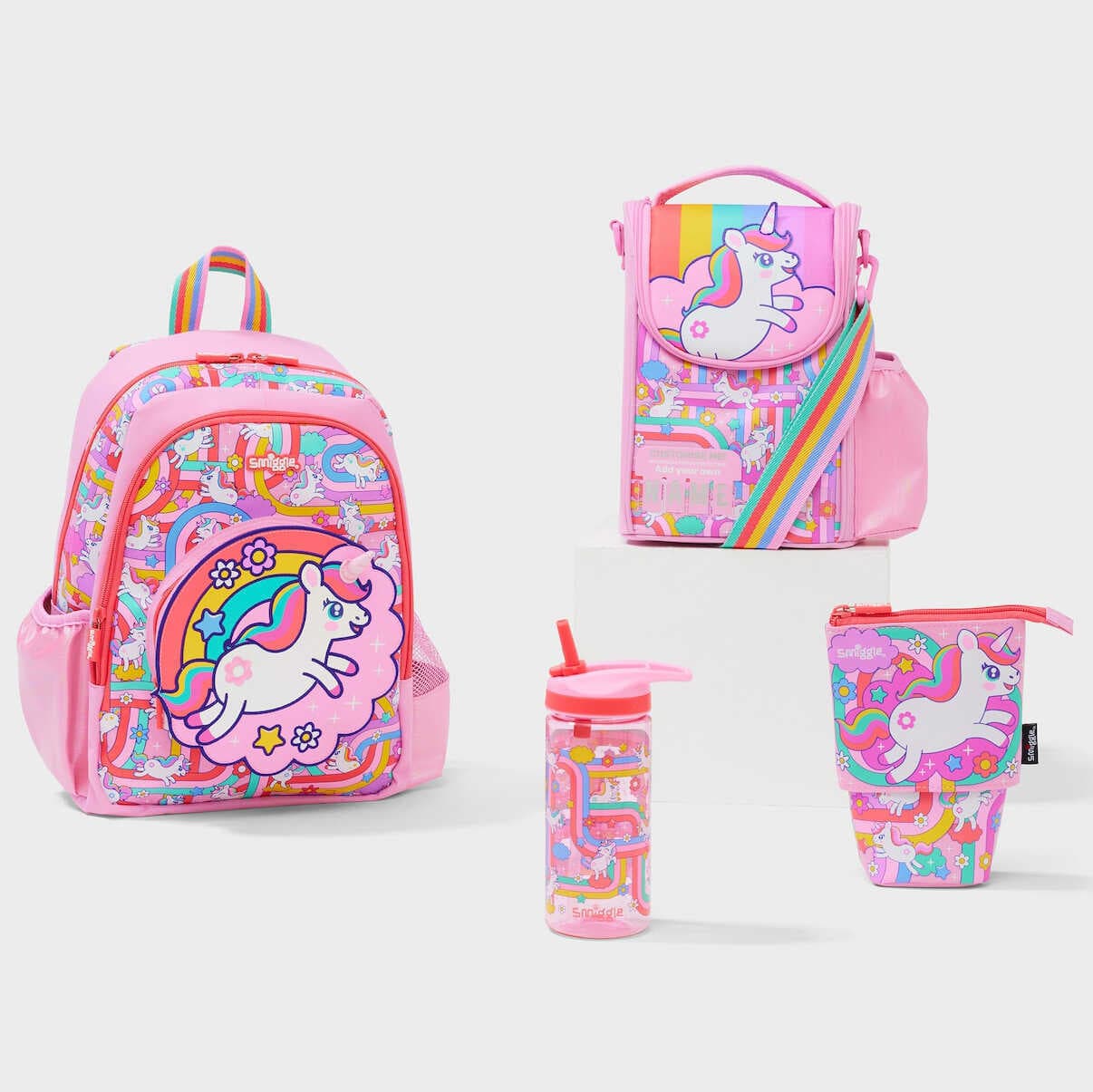 Australian Smiggle Unicorn Schoolbag Kindergarten Primary School Students Outing Cute Girls Backpack Set