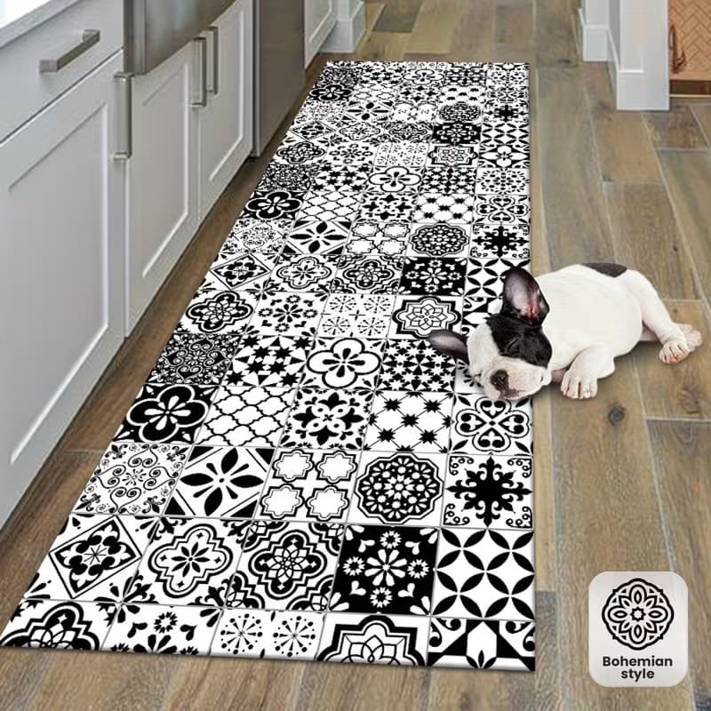 Cross-border temu new American-style corridor carpet kitchen strip decorative carpet stain-resistant and easy-care carpet in stock