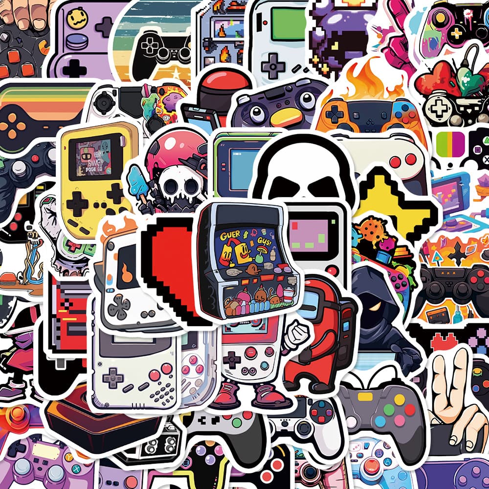 57 Cool Vintage Video Game Graffiti Decoration Stickers Computer Mobile Phone Waterproof Stickers