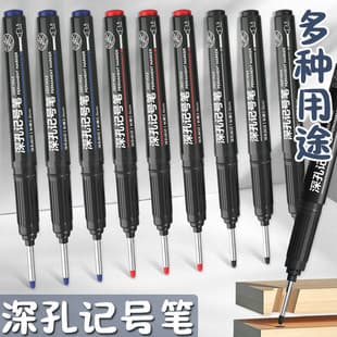 Long Tip Marker Oil-Based Refillable Extended Long Tip Tile Marker Waterproof Non-Fading for Construction Site Use