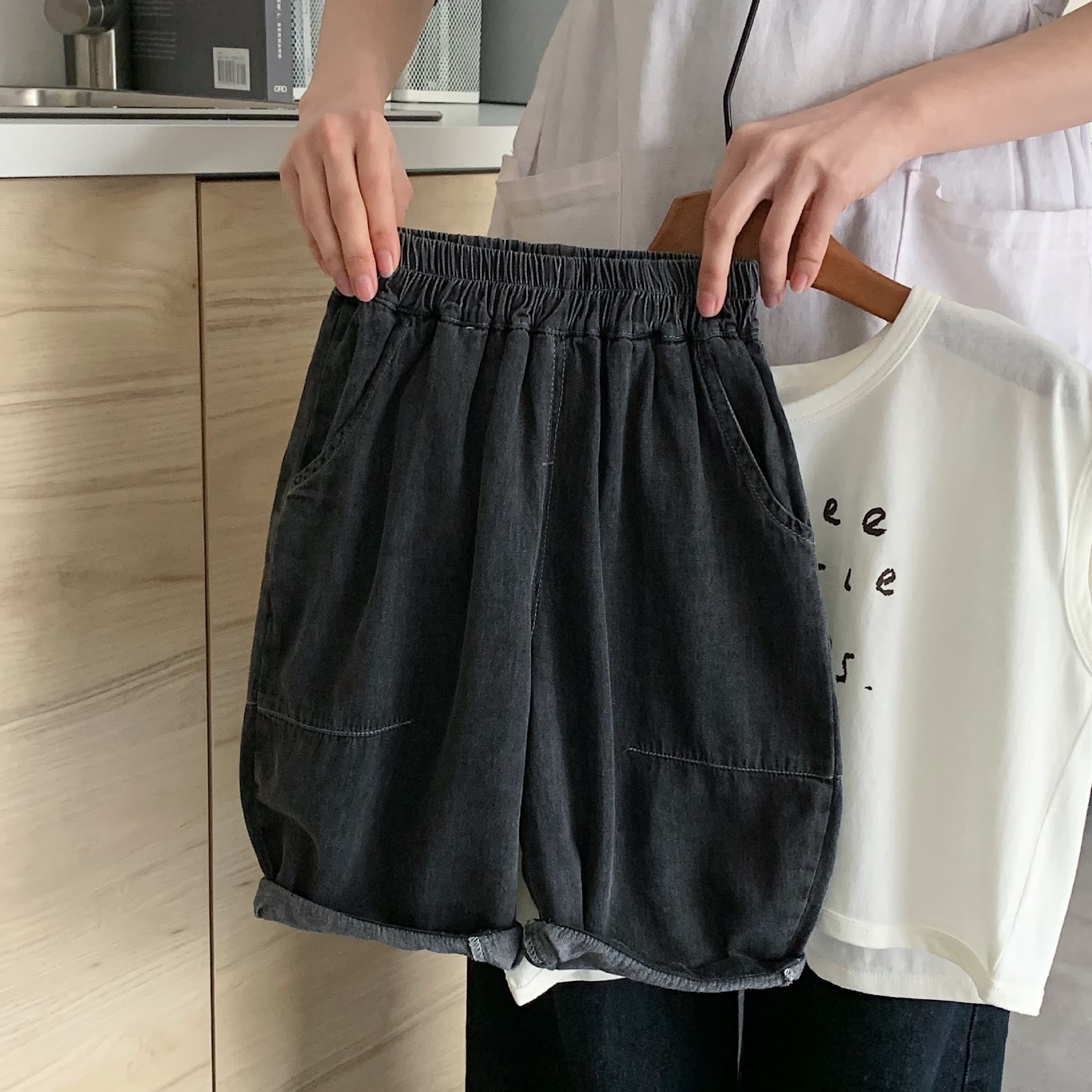 Children's Patchwork Jeans 2026 Summer New Arrival, Cropped Length for Boys and Girls, Korean Fashion Versatile Casual Pants