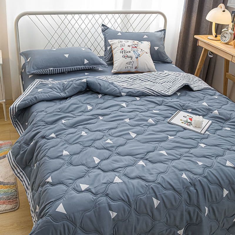 Summer Air Conditioning Quilt, Washed Cotton, Single Summer Quilt for Dormitory, Double Spring/Autumn Thin Quilt, Free Shipping