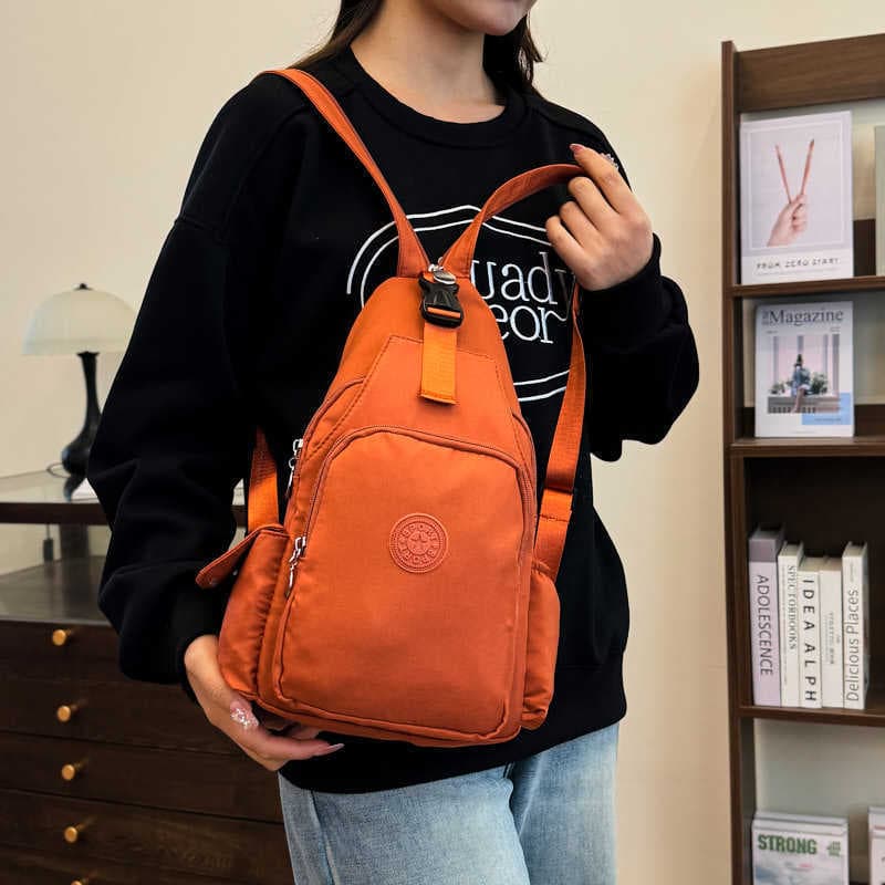 Multifunctional chest bag, fashionable and versatile women's backpack, large capacity, outdoor travel backpack, lightweight and casual women's bag