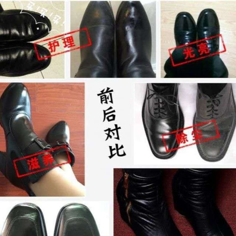 Genuine Jinji Shoe Polish Black Brown Leather Oil Brush with Bristle Shoe Brush Polishing Cloth Shoe Shine Tool Shoe Wax