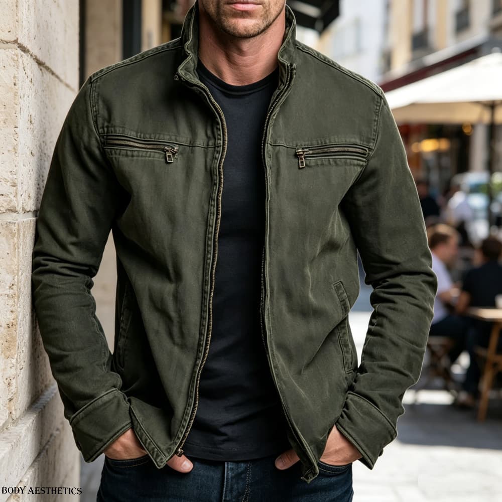 2026 Europe and America Spring Autumn Jacket Men's Workwear Coat Casual Retro Long Sleeve Loose Sports Foreign Trade Cross-border Men's Clothing