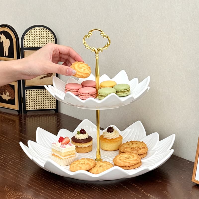 Nordic Ceramic Fruit Plate Snack Plate Home Afternoon Tea Cake Plate Front Desk Candy Plate Entryway Storage Tray