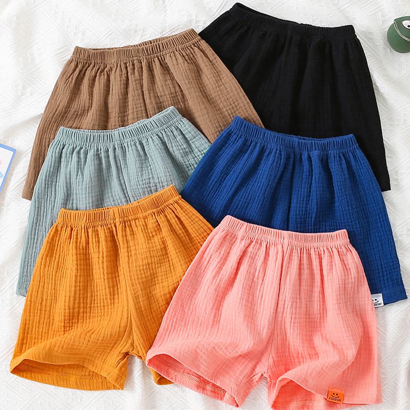 Summer Thin Children's Shorts, Cotton Gauze Knee-Length Shorts, Baby Shorts for Boys and Girls, Casual Pants, Trendy Wholesale