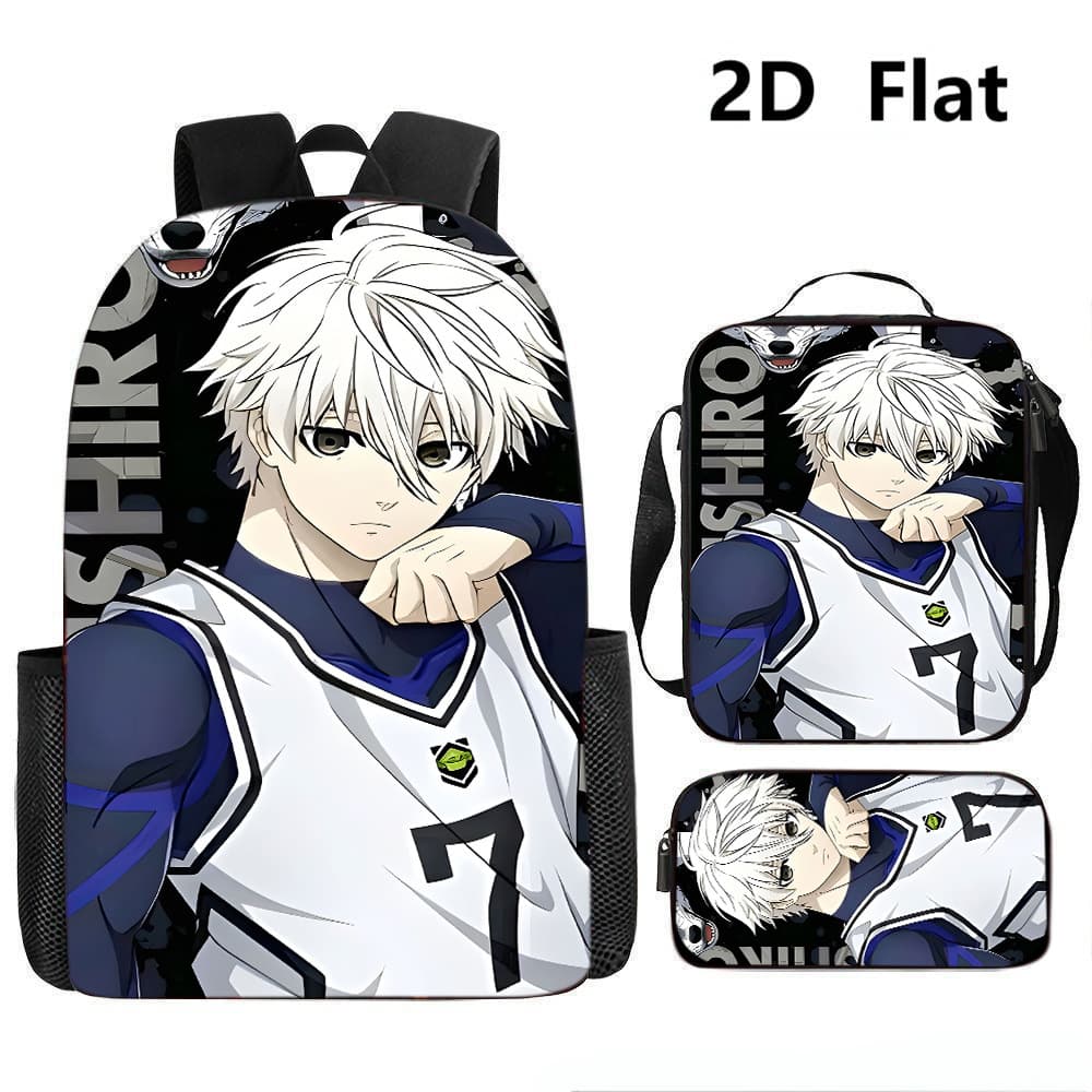 Blue Lock Backpack for Students - Anime Japanese Style Lightweight Large Capacity High Appearance