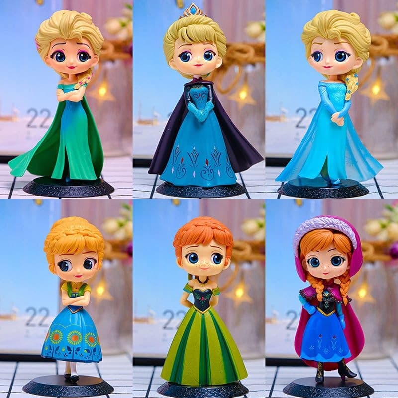 Princess Elsa Figure Elsa Anna Snow White Model Doll Cake Ornament Children's Toy Birthday Gift