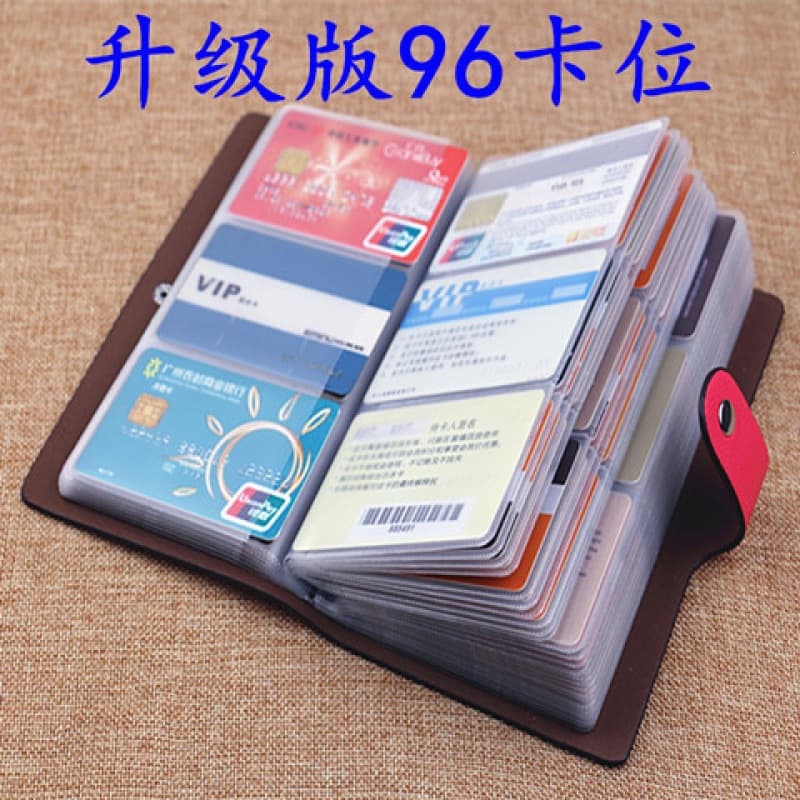 Large Capacity Card Holder Long Anti-Demagnetization Sleeve 96 Card Wallet Unisex Multi-Slot Card Case Business Card Holder Independent Site