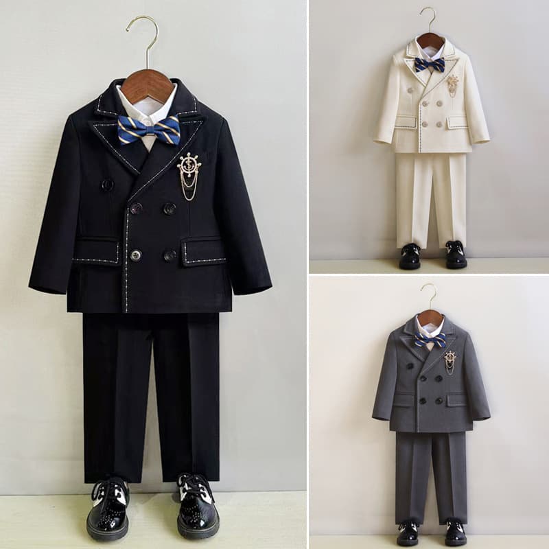 Children's suit set, British style, flower girl/host, first birthday dress, boys' speech, piano, handsome catwalk performance costume