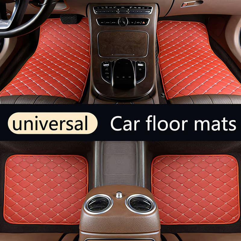 Universal Car Floor Mats for Amazon eBay Foreign Trade Temu Quilted PVC Leather Floor Mats Right-Hand Drive