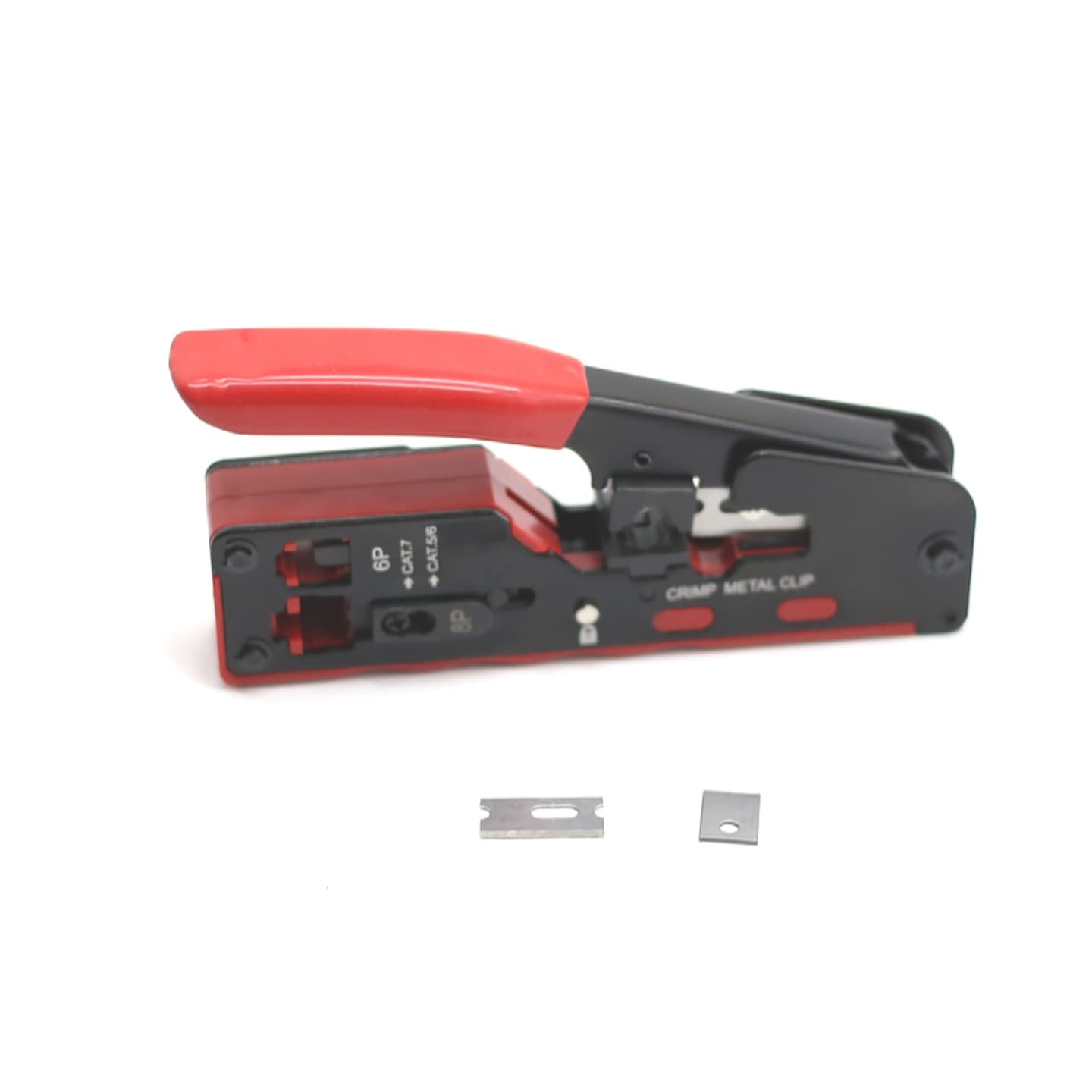 Multifunctional CAT7 Crimping Tool 8P/6P RJ45 Pass-Through Crimper, Stripper, Cutter 3-in-1 Network Tool