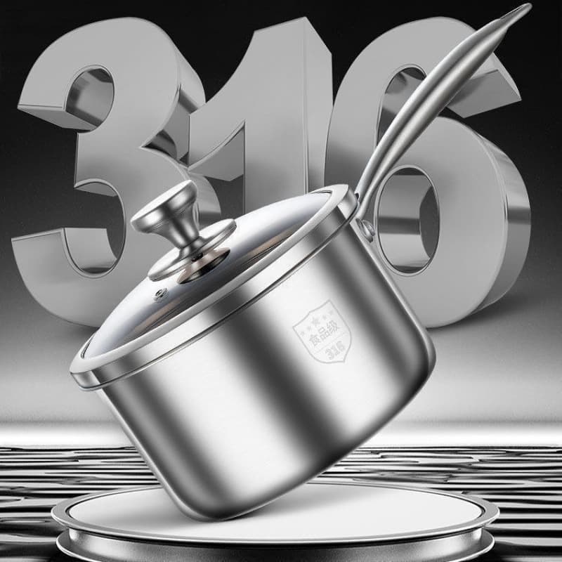 316 Stainless Steel Extra Thick Baby Food Pot, Stainless Steel Soup Pot, Baby Milk Cooker, Steamer and Cooker All-in-One CF