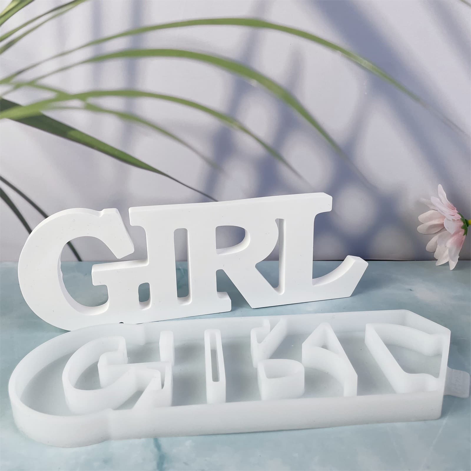 Alphabet Plaster Mold DIY English Letter Ornament GIRL Desktop Decoration Plaster Mold