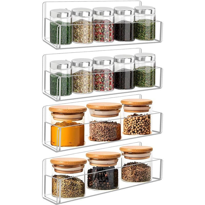 Acrylic kitchen rack household stove seasoning bottle storage rack drawer spice rack ladder display rack