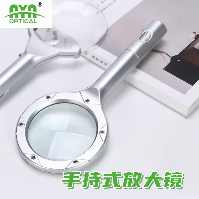 Asia-Pacific Direct Supply 5x 65mm Optical Glass Lens Magnifier with LED Light, High-Definition Multi-Purpose Reading Magnifier