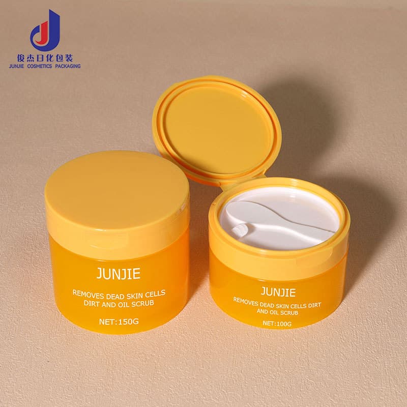 150g Frosted Scrub Empty Bottle Body Lotion Face Cream Dispensing Jar with Spoon Flip-Top PP Cream Jar Mud Mask Cosmetic Packaging