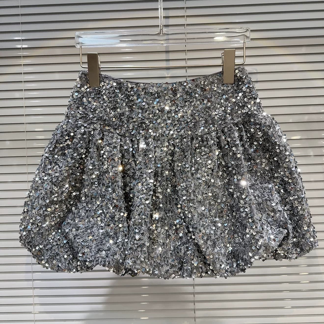 Girls sequin skirt 2026 spring and autumn new style shiny sequin heavy industry bud skirt elastic waist skirt skirt