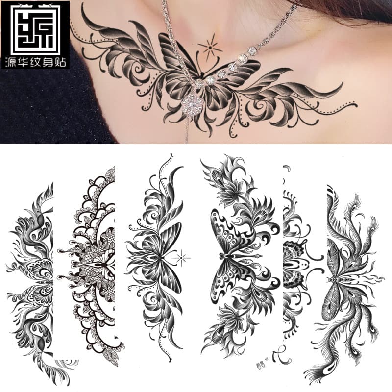 Small full arm waterproof tattoo sticker manufacturer spot wholesale symbol totem animal skull small arm tattoo sticker