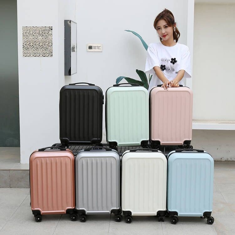 New Children's Luggage, 20-inch Striped Suitcase with Universal Wheels, Carry-on Travel Bag, Gift Wholesale, Custom Text Printing
