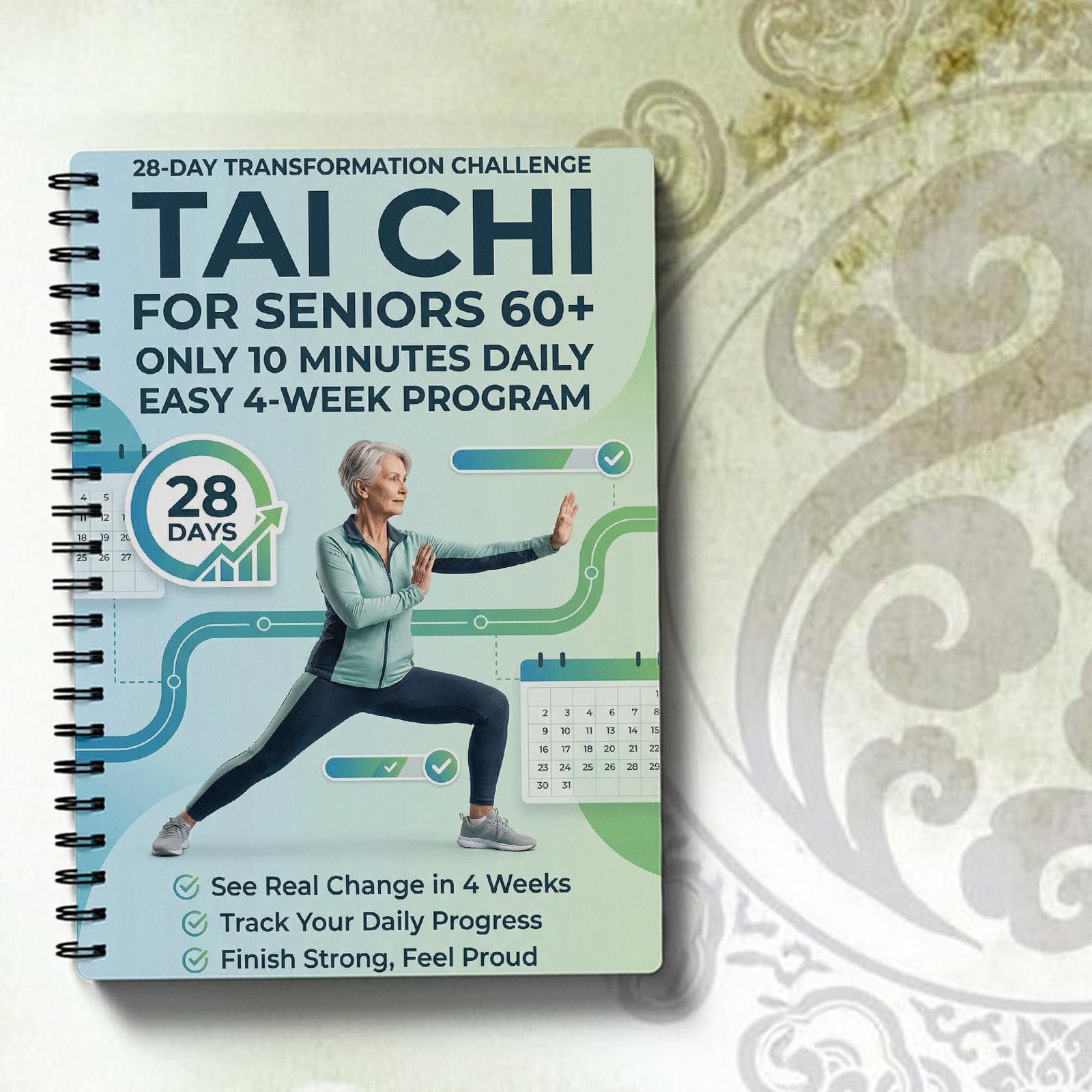 Cross-Border Amazon Temu New A5 Tai Chi Exercise Manual for the Elderly and Beginners