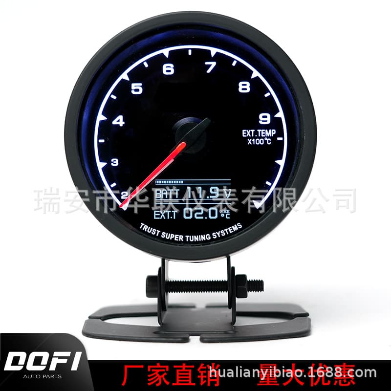 GREDDi Pointer with LCD Gauge Water Temperature Oil Pressure Oil Temperature Voltage Tachometer Car Modification Gauge Wholesale